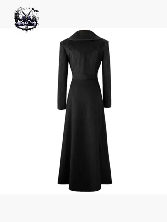 Long Victorian Trench Coat Double Breasted Winter Jacket Polyester - Picture 2 of 7